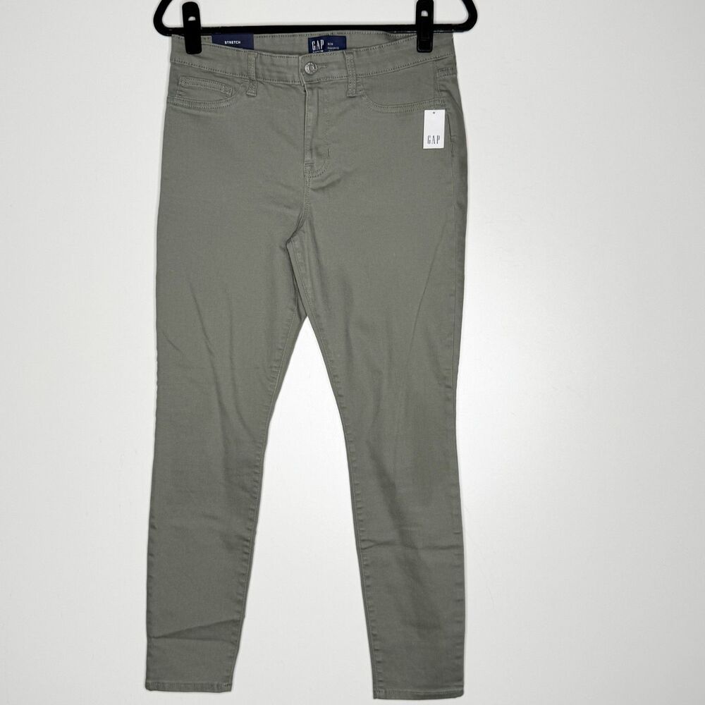 NEW Gap Mid Rise Cropped Favorite Jegging Green Women's Size 8/29
